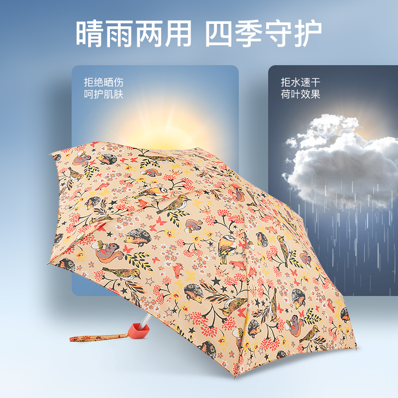 fulton富尔顿遮阳伞防晒防紫外线雨伞女晴雨两用太阳伞折叠伞便携 - 图0