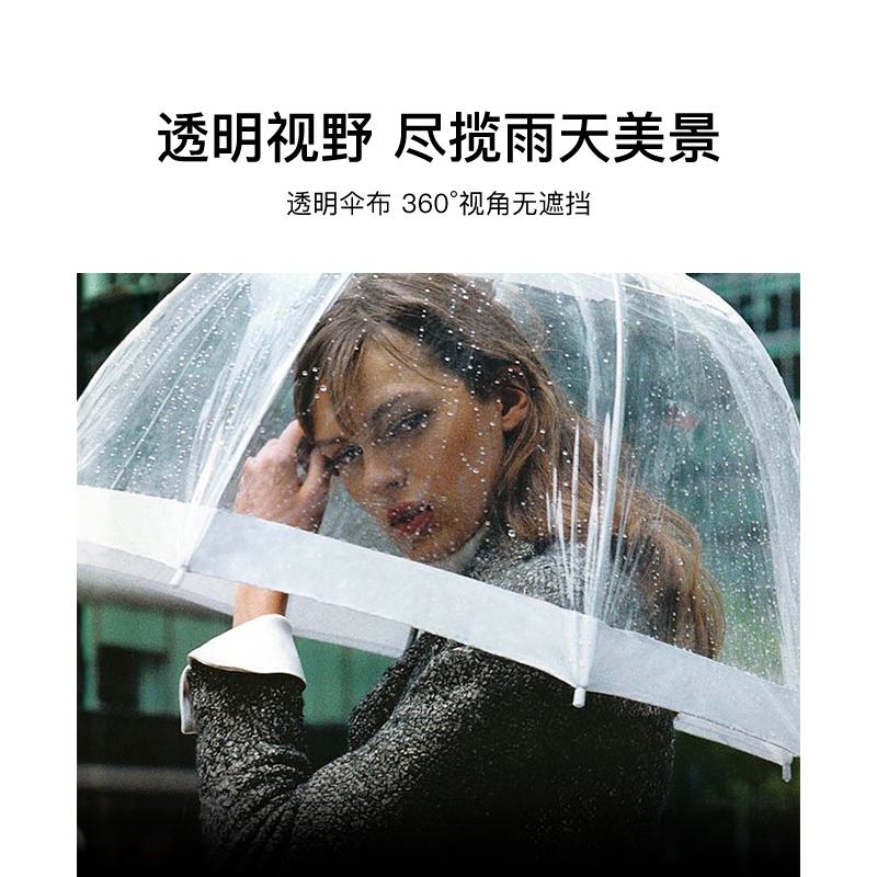 fulton英国王室富尔顿鸟笼伞透明雨伞遮阳伞防晒防紫外线女太阳伞 - 图2