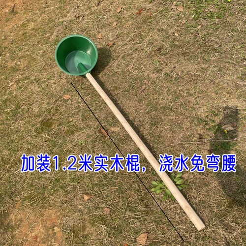 新款浇水灌溉粪勺熟胶加厚牛筋水舀子粪瓢长柄化粪池勺子农用施肥 - 图3