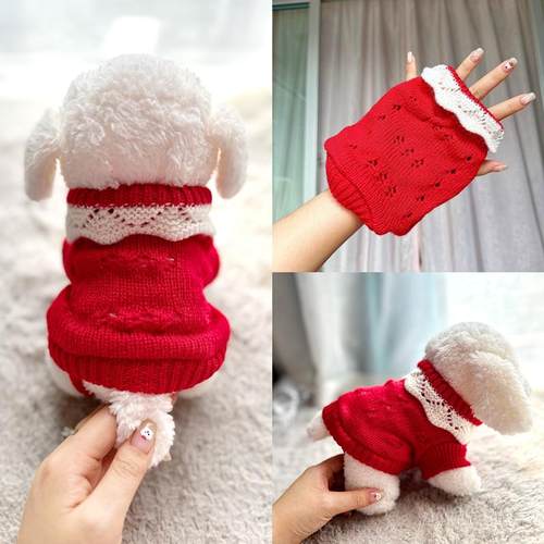 小狗狗衣服秋冬款宠物小猫咪冬季保暖柯基比熊泰迪幼犬幼猫小型犬 - 图1