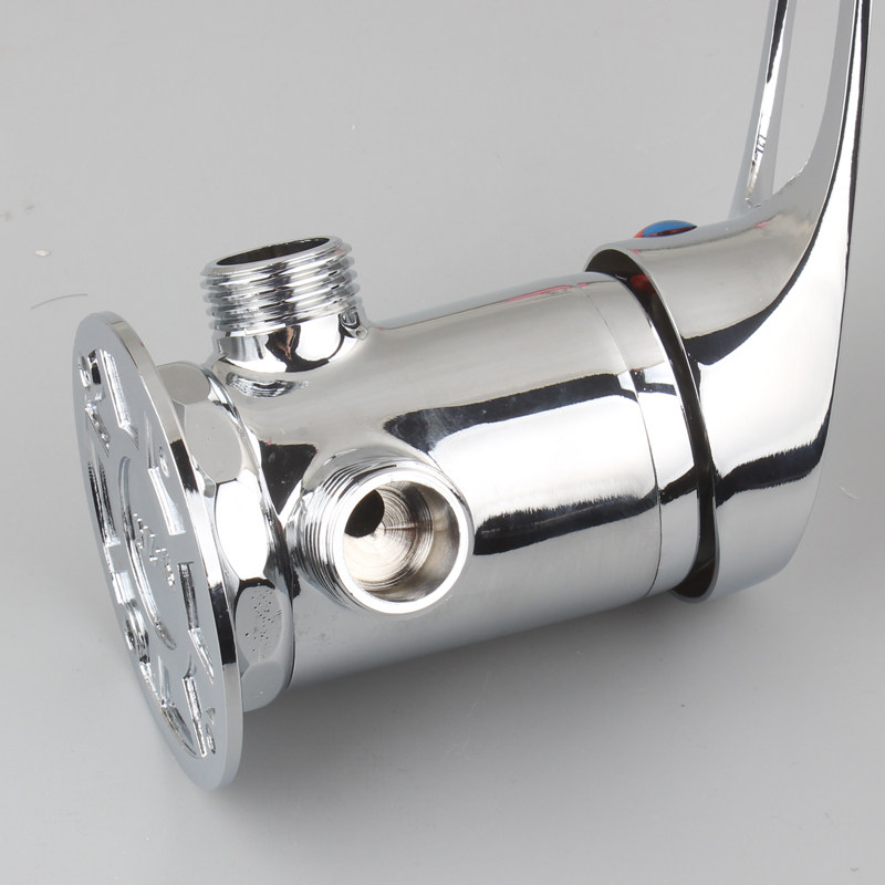 太阳能热水器全铜明装带上混水阀 勒洁雅浴缸淋浴龙头