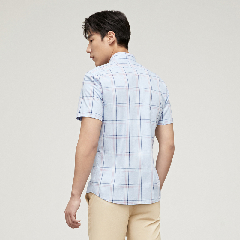 【大格纹棉弹衬衫】雅戈尔男士衬衫 雅戈尔衬衫
