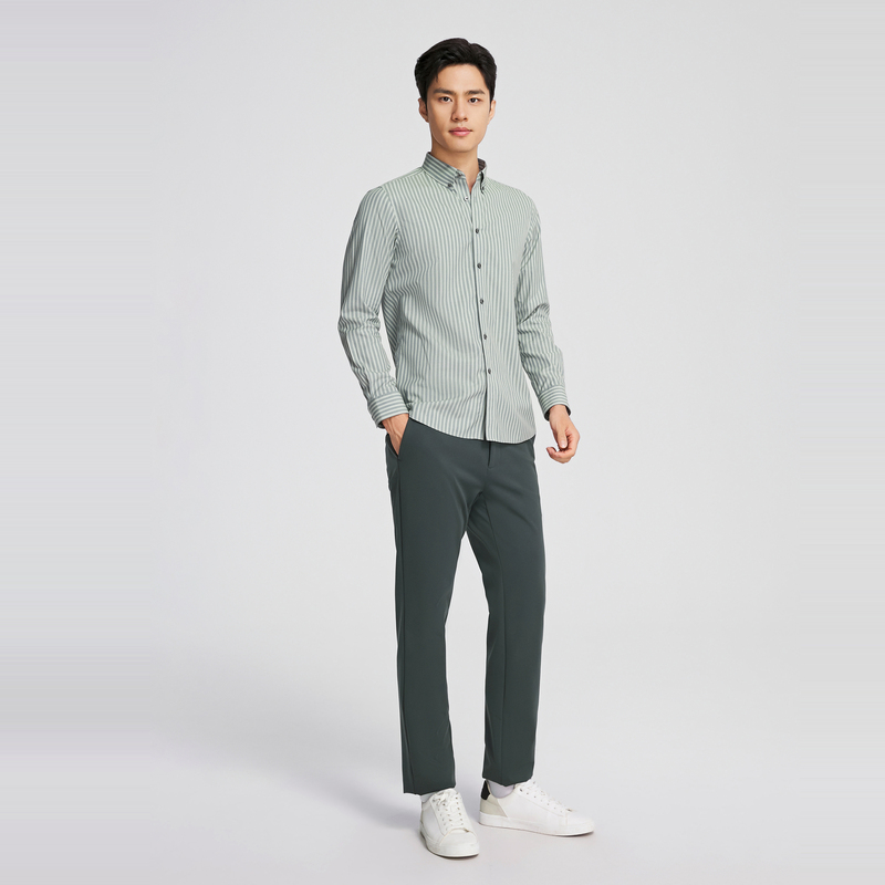 【商场同款】雅戈尔男士长袖衬衫春秋新款官方商务休闲长袖衬衫男 - 图0