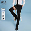 Yager high elastic straight-tipped business professional work suit