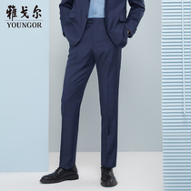 Yagal mens west suit spring new official business casual wool mulberry silk anti-wrinkle suit man S2068
