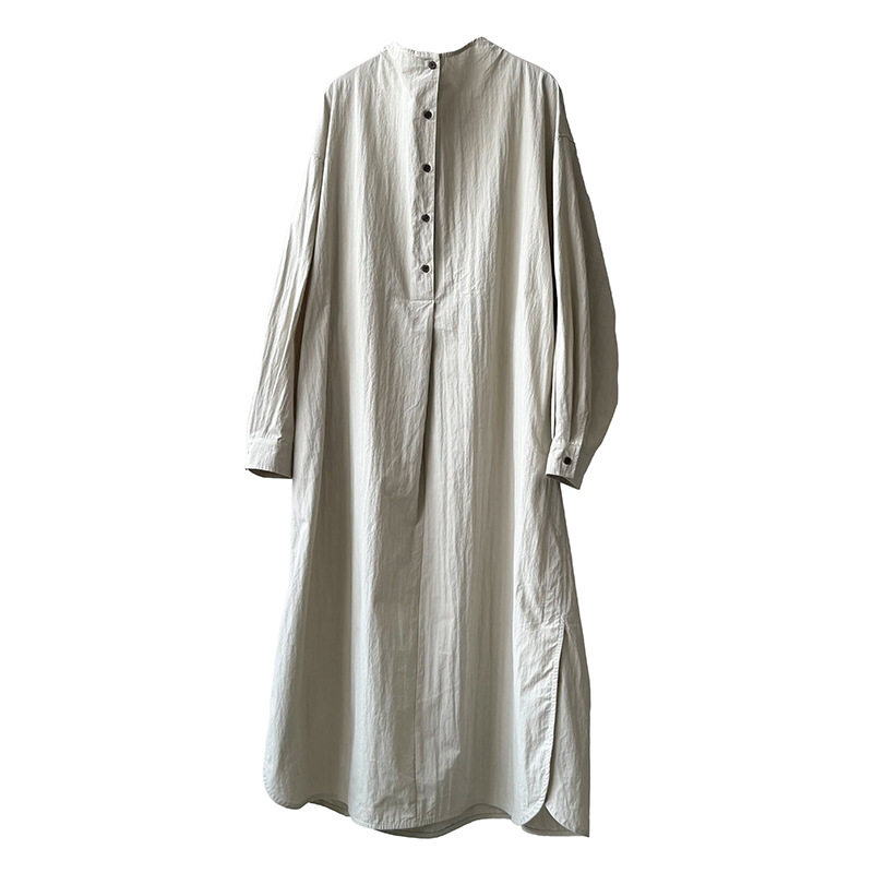 秋季巨好看的立领腰带衬衫连衣裙女长款高个子高级韩系氛围感外套