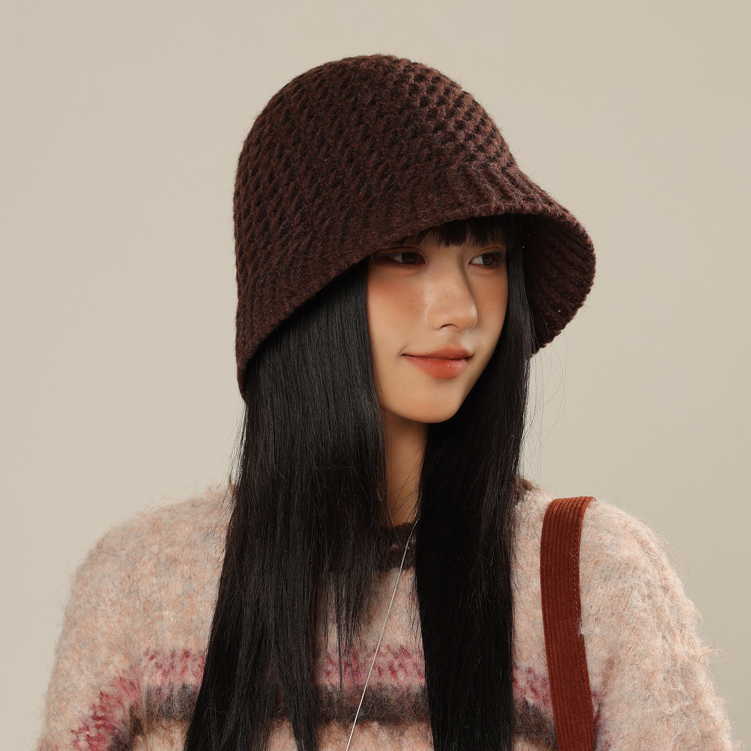 香港潮牌 25年秋冬新款帽子女秋冬彩线编织护耳开叉渔夫帽针织保,淘宝优惠券,粉丝福利购,淘宝优惠卷