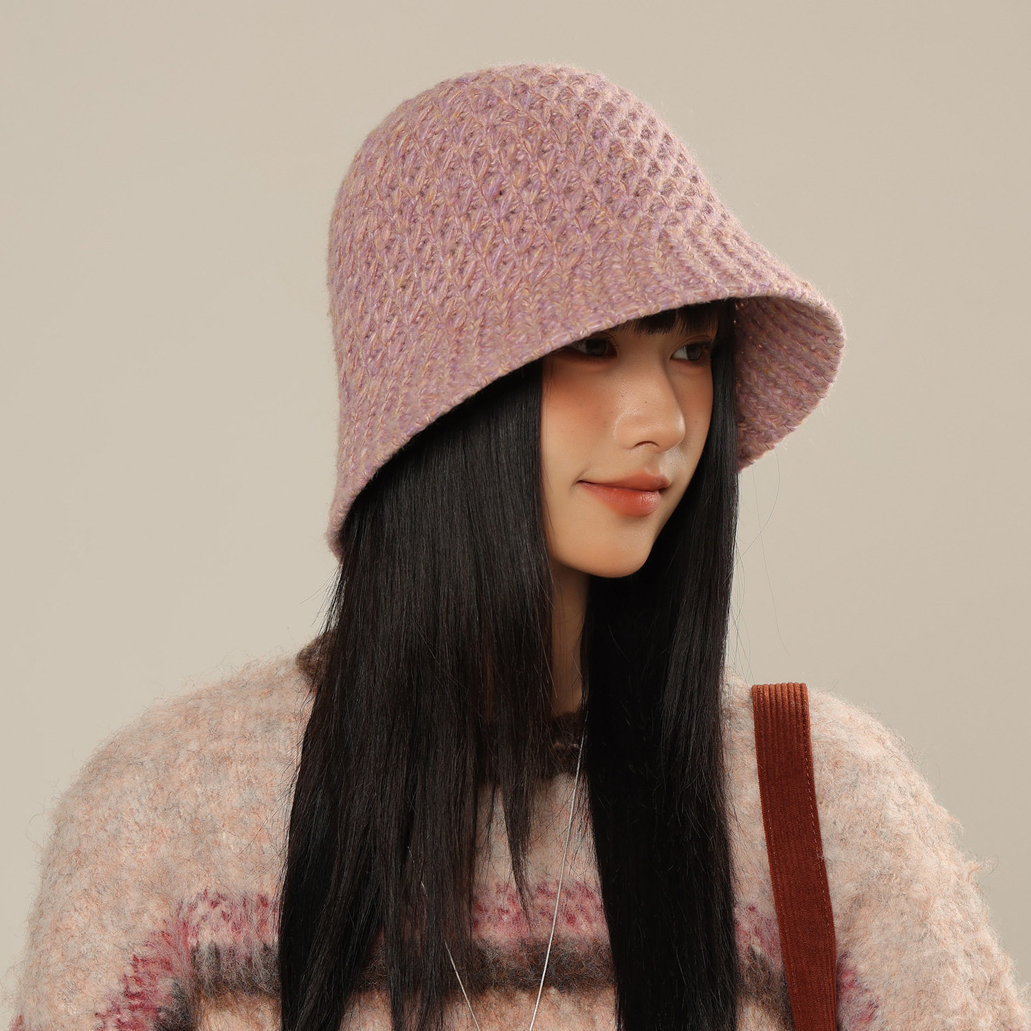 香港潮牌 25年秋冬新款帽子女秋冬彩线编织护耳开叉渔夫帽针织保,淘宝优惠券,粉丝福利购,淘宝优惠卷