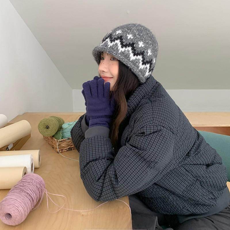 香港潮牌 韩国2025年早秋新款韩版ins条纹针织毛线帽女包头冷帽月,淘宝优惠券,粉丝福利购,淘宝优惠卷