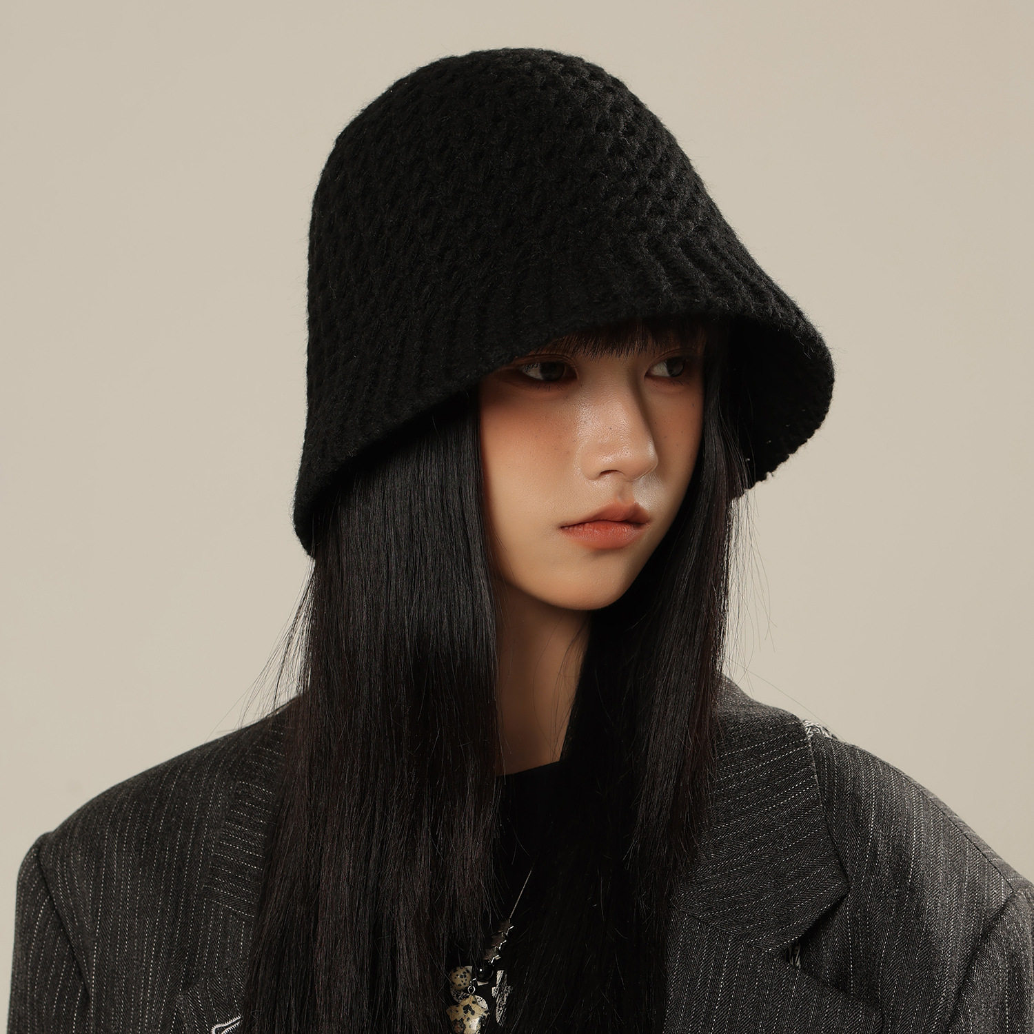 香港潮牌 25年秋冬新款帽子女秋冬彩线编织护耳开叉渔夫帽针织保,淘宝优惠券,粉丝福利购,淘宝优惠卷