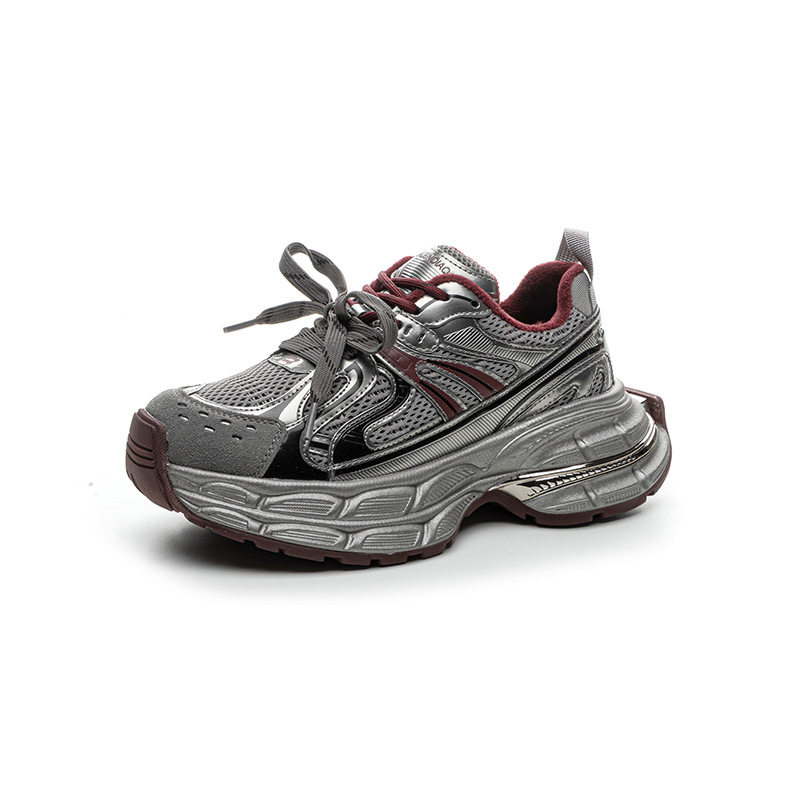 香港潮牌真皮老爹鞋女厚底增高小个子显腿长运动鞋2025春季透气休,淘宝优惠券,粉丝福利购,淘宝优惠卷