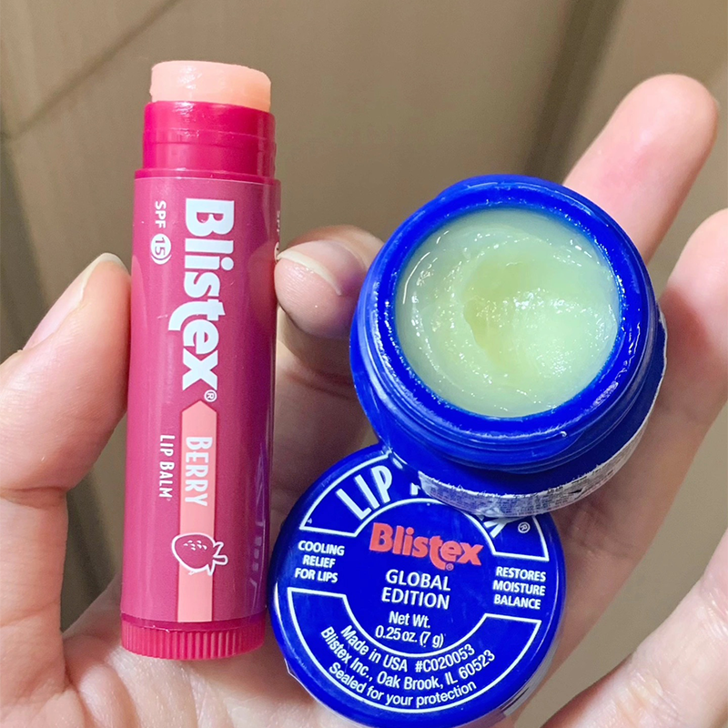 BLISTEX/百蕾适碧唇小蓝罐升级款防晒润唇膏夏季滋润保湿淡化唇纹 - 图0