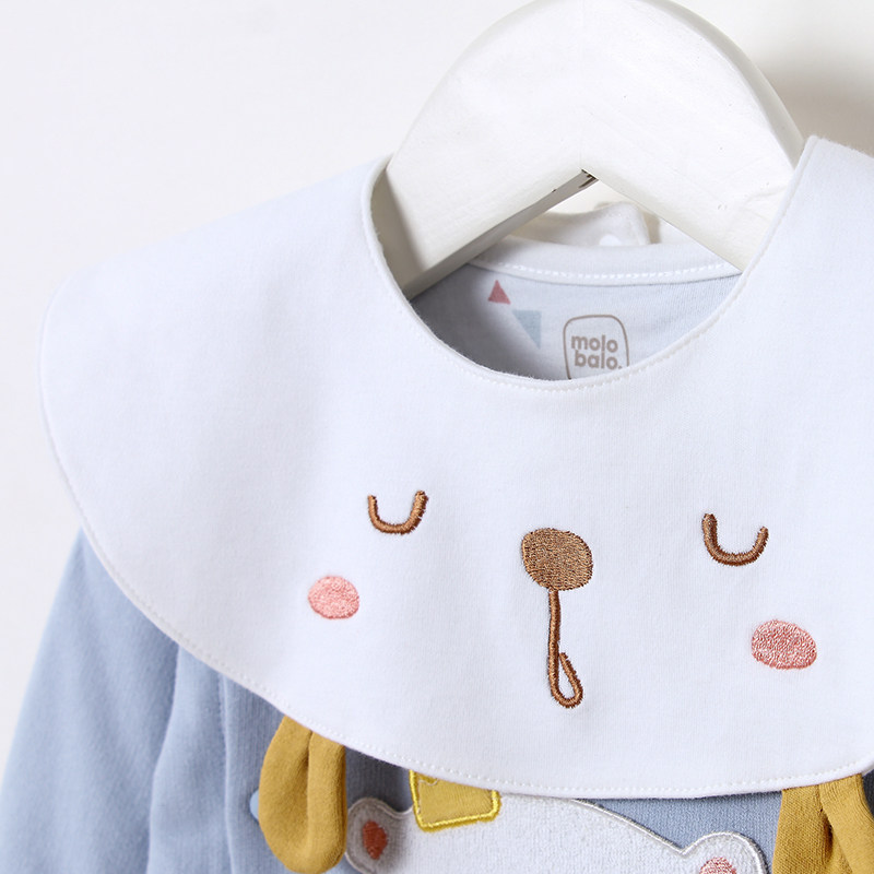 婴儿长袖连体衣服宝宝 爱笔笔母婴连身衣/爬服/哈衣