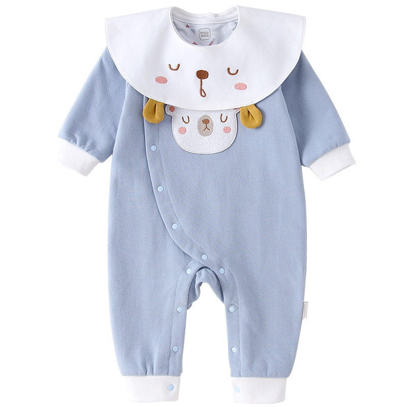 婴儿长袖连体衣服宝宝 爱笔笔母婴连身衣/爬服/哈衣