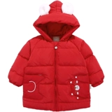 Детский бархатный удерживающий тепло длинный пуховик подходит для мужчин и женщин для девочек для выхода на улицу, утиный пух, средней длины