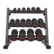 Pure steel inner core friction welding process rubber coated dumbbell