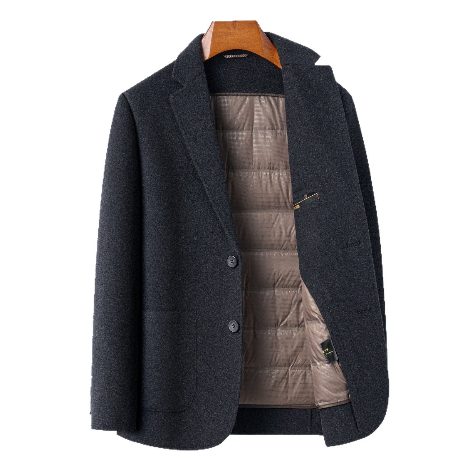 石狮市浪印户外端可拆卸加厚羽绒内胆商务休闲双面呢子西装外套男,淘宝优惠券,粉丝福利购,淘宝优惠卷