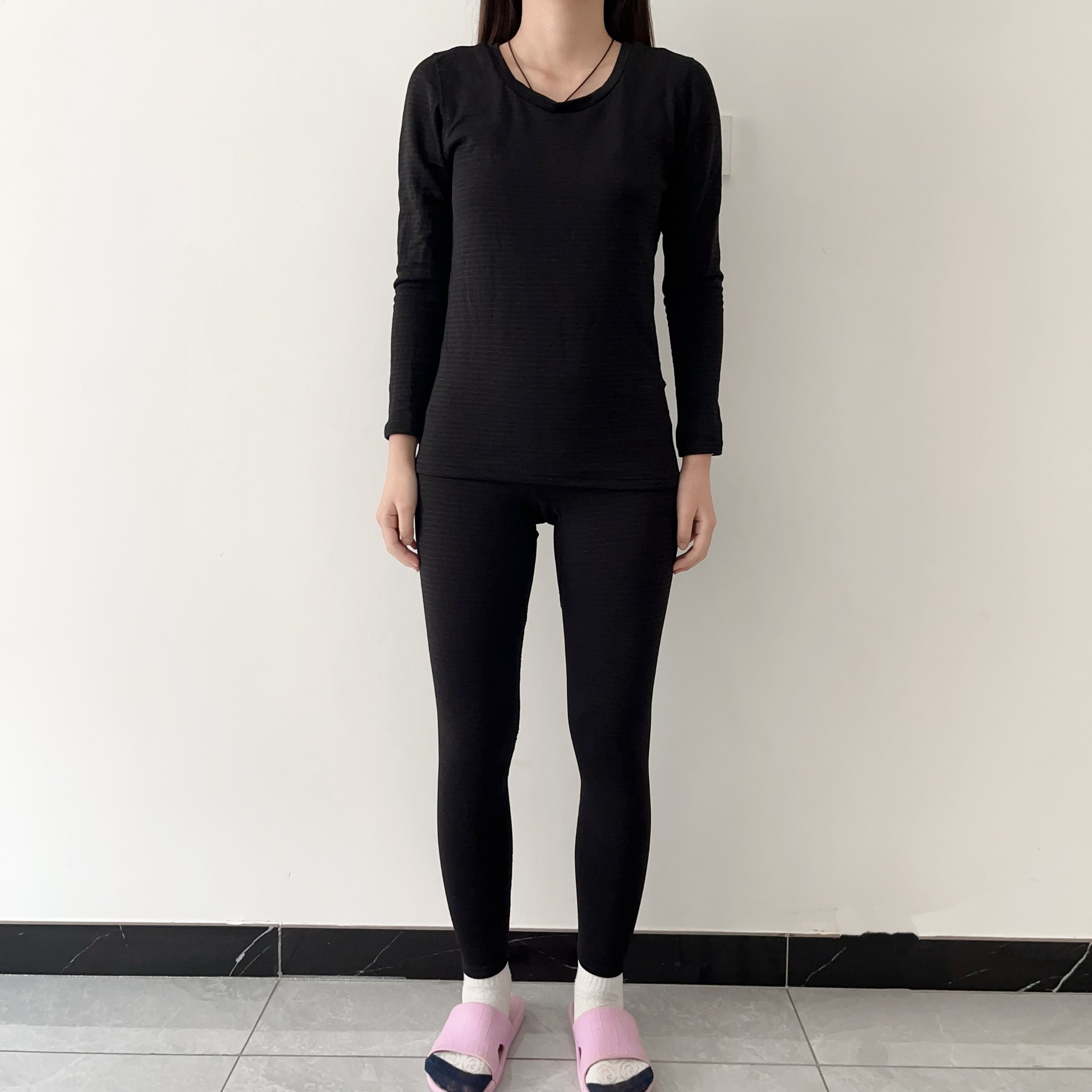 外贸女冬季加绒保暖速干打底内衣圆领快干户外登山透气运动裤套装,淘宝优惠券,粉丝福利购,淘宝优惠卷