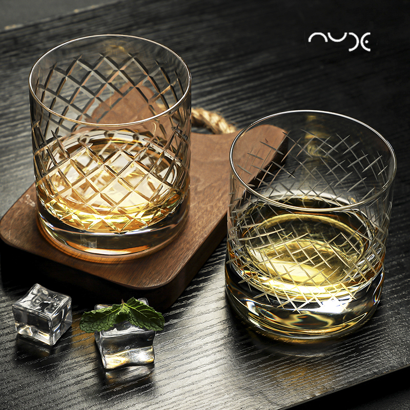 土耳其进口Nude水晶玻璃威士忌酒杯手工刻花大冰球杯古典杯洋酒杯 - 图2