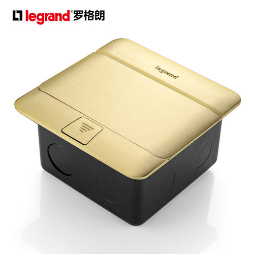 tcl罗格朗三口三位地插座全铜阻尼防水双口电脑网线网络+电话地插 - 图1