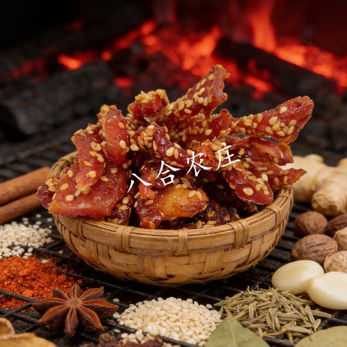 曾苑香味猪肉条广西刘三姐特产宜州炭烤猪肉干辣味肉类小吃零食 - 图0