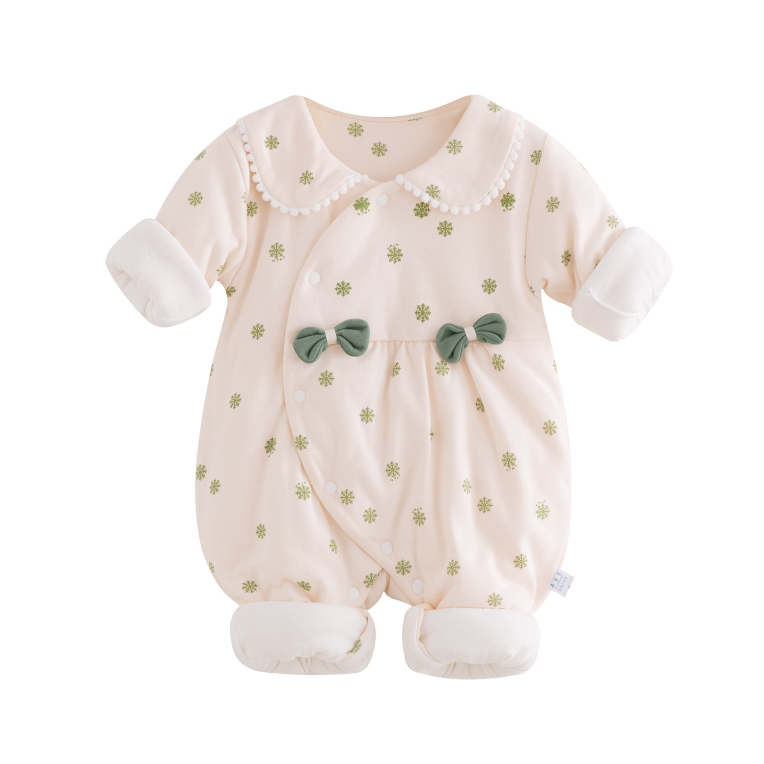 婴儿连体衣夹棉薄棉秋冬装新生儿棉服保暖女宝宝哈衣外穿纯棉衣服,淘宝优惠券,粉丝福利购,淘宝优惠卷