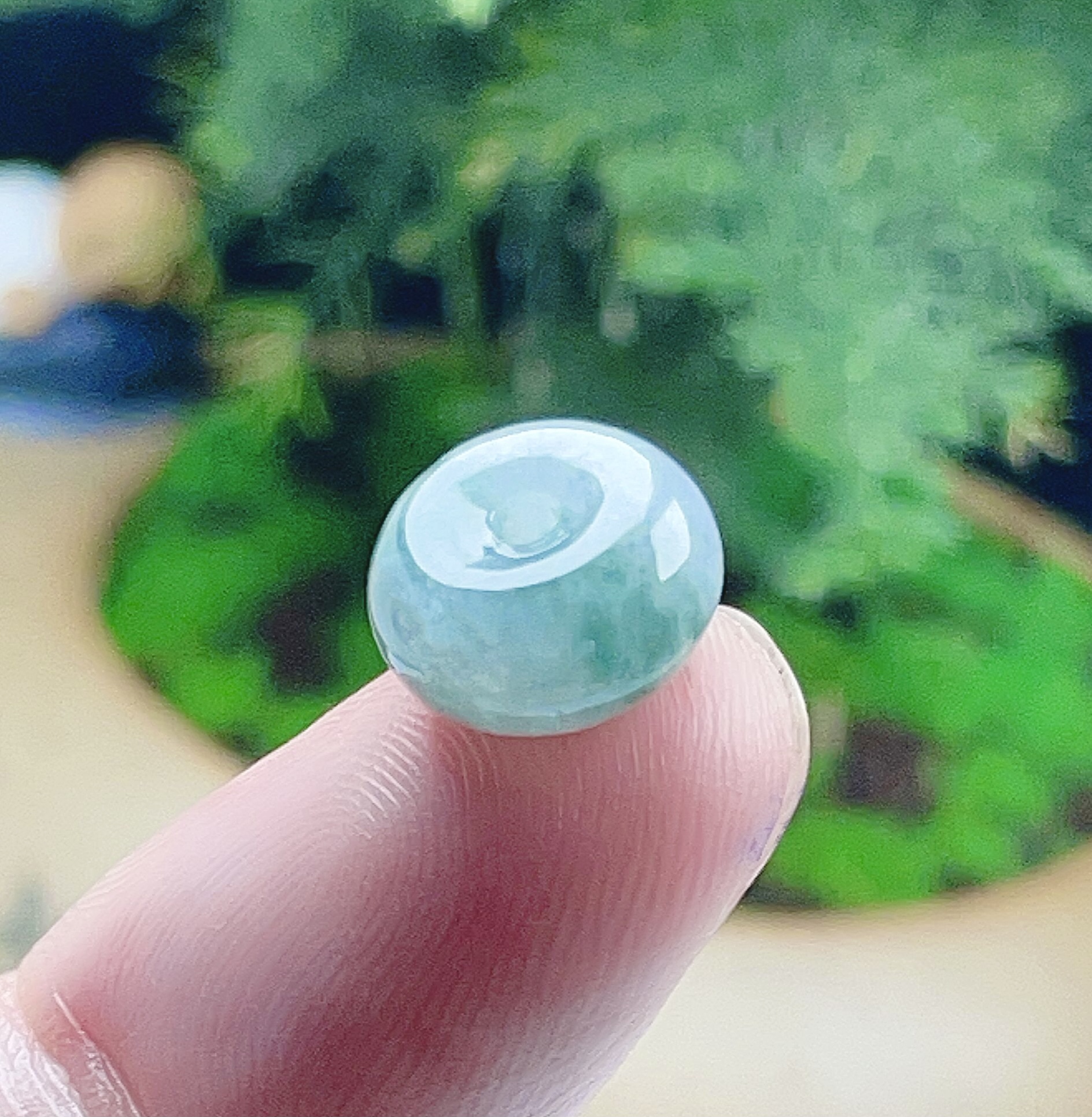缅甸A货冰飘蓝花翡翠迷你路路通吊坠白月光平安扣手链锁骨链耳坠 - 图3