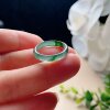 Natural jade ice ring blue green spicy green fresh