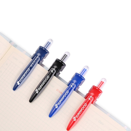 三木SUNWOOD 效率王按动式签字笔 顺滑不断墨 P5品质同K35 - 图2