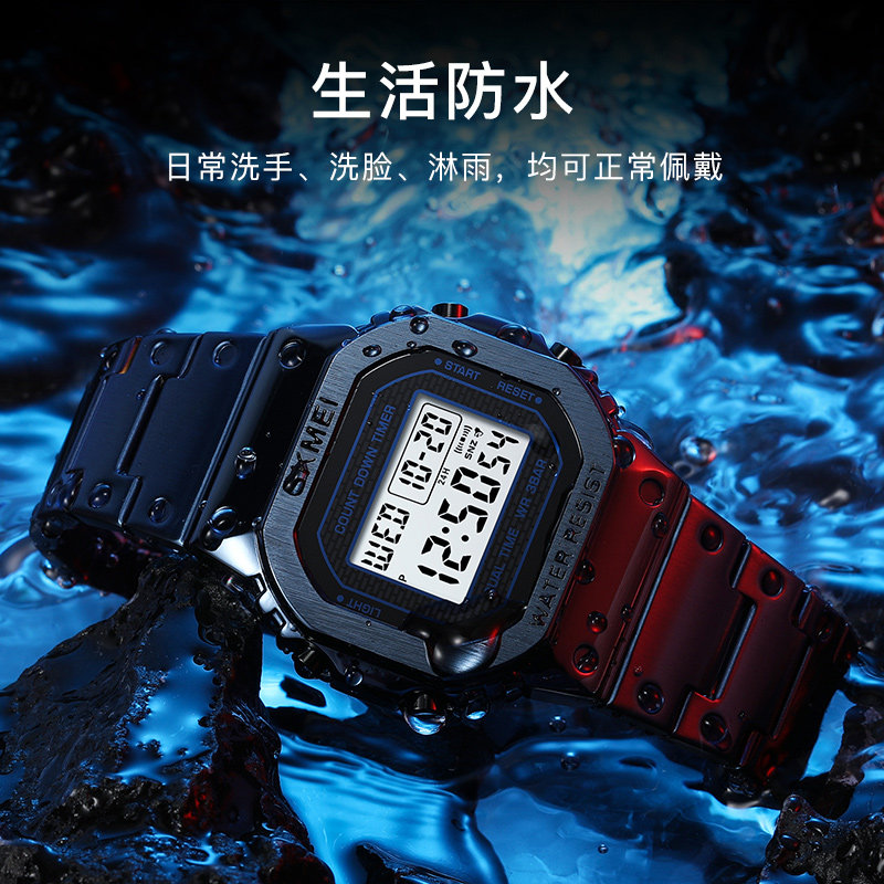 时刻美男士正品韩潮多功能电子表 时刻美国产腕表