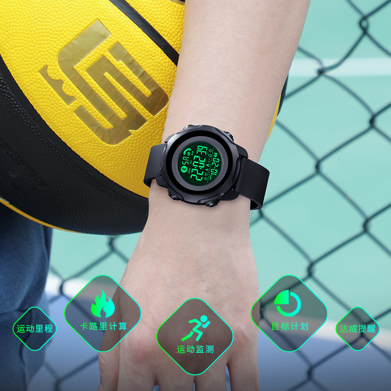 时刻美智能户外游泳防水夜光电子表 时刻美国产腕表