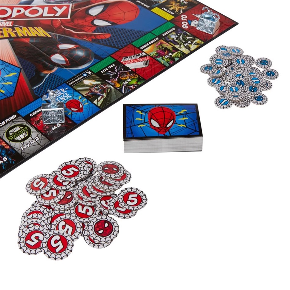 孩之宝 Hasbro 地产大亨 Monopoly spider man 蜘蛛侠 漫威大富翁 - 图1