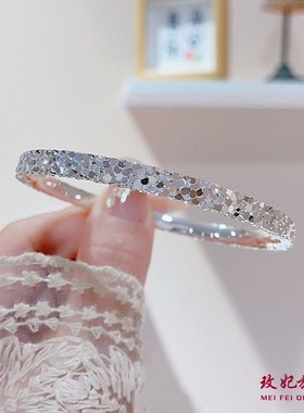 碎冰冰纯银手镯女小众轻奢高级感