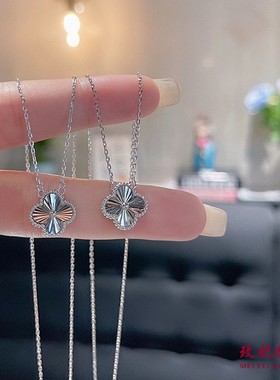 四叶草纯银项链女小众气质网红