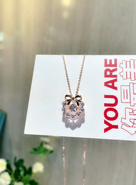 简约个性在逃公主蝴蝶结纯银项链