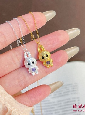 拉布布纯银项链女个性简约百搭