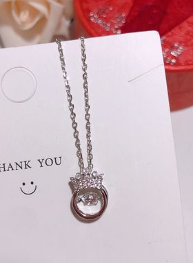 小众设计轻奢高级感皇冠纯银项链