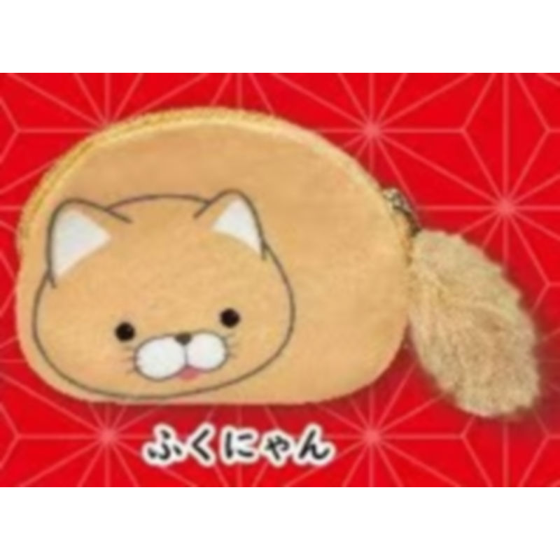 虾壳社 现货日本AMUSE扭蛋 可爱猫咪小钱包 毛绒尾巴 三花猫 睡姿 - 图1