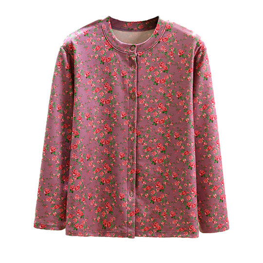 Mother's clothing thick velvet cardigan large size velvet autumn coat