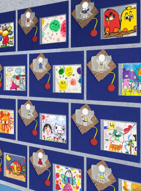 区域投幼儿园录音互动留言墙环创