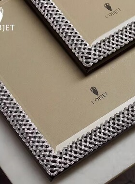 L'OBJET欧式编织方形金属相框