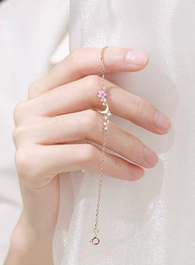 花前月下手链女款精致简约小众设计森系清新甜美轻奢樱花设计手镯