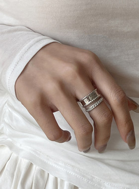 小众设计女戒指S925纯银