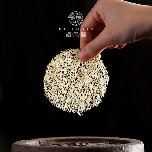 栖凤居丝瓜络壶垫茶壶杯垫托壶承养壶隔热垫丝瓜茶垫茶道茶具配件 - 图1