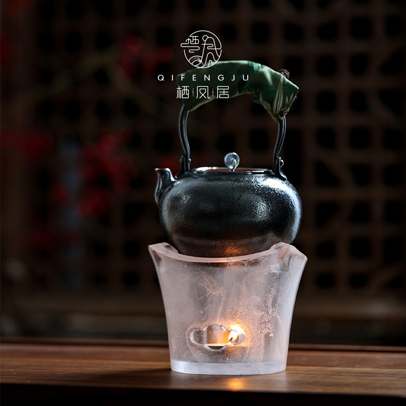 栖凤居琉璃加热温茶炉茶器具隔火防烫煮茶炉禅意中式明火火炉,淘宝优惠券,粉丝福利购,淘宝优惠卷