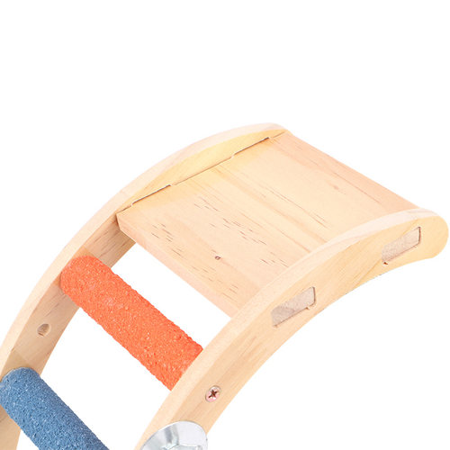 鹦鹉玩具小鸟云梯木梯互动爬梯磨爪嘴虎皮牡丹攀爬绳秋千配件用品 - 图1