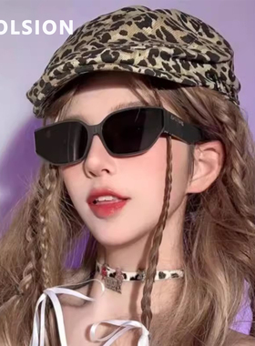 陌森墨镜女款猫眼框白骑士太阳镜