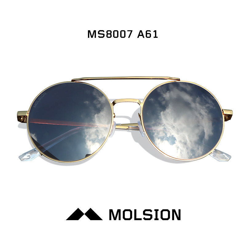 陌森墨镜女园形极限挑战同款太阳眼镜圆框复古