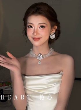 TM｜千金古早项链耳饰套装水晶串珠手作款