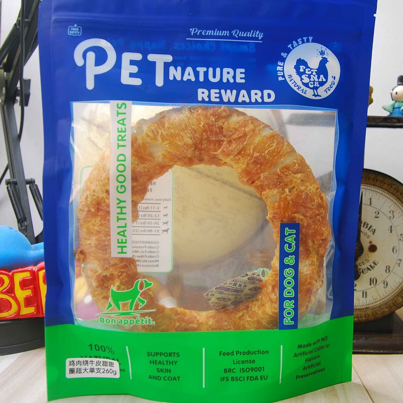 大型巨型犬 工厂特价给的项圈式鸭肉鸡肉绕牛皮甜甜圈超大单支,淘宝优惠券,粉丝福利购,淘宝优惠卷